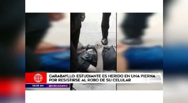 Joven baleado en Carabayallo Joven baleado en Carabayallo