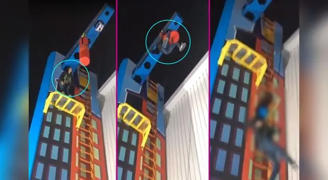 Joven cae desde altura de 15 metros de juego 'Salto al vacio' Joven cae desde altura de 15 metros de juego 'Salto al vacio'