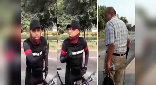 Ciclista sin control insultó a mujer que intentó ayudar a su compañero discapacitado Ciclista sin control insultó a mujer que intentó ayudar a su compañero discapacitado