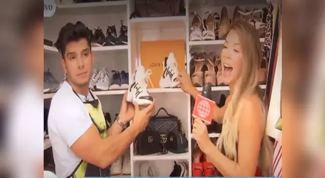 Sheyla Rojas se sorprendió al ver la cantidad de zapatos que posee Cachaza