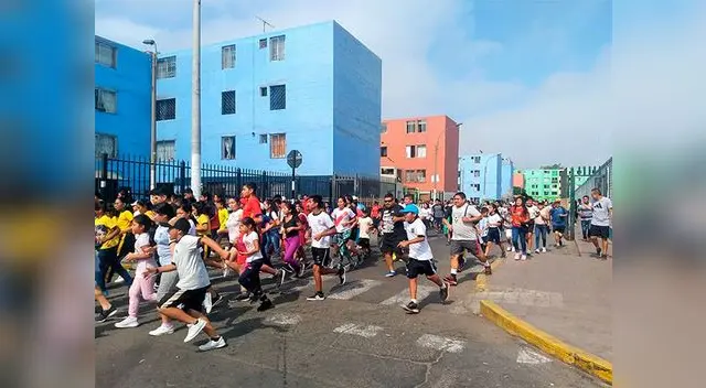 Jóvenes y adultos participaron de carrera por un Callao saludable.