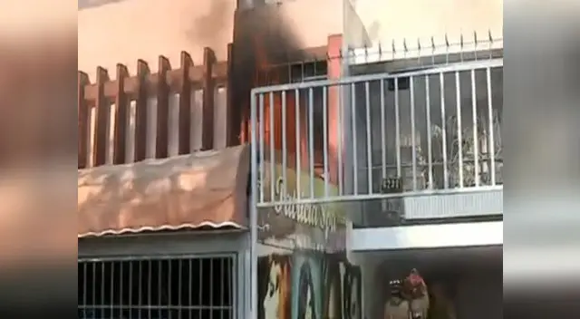Incendio en vivienda de zona comercial