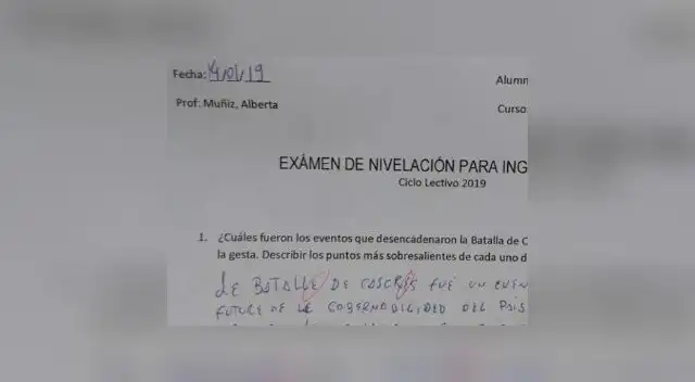 Prueba de la alumna que usó lenguaje inclusivo al postular a un colegio en Argentina Prueba de la alumna que usó lenguaje inclusivo al postular a un colegio en Argentina