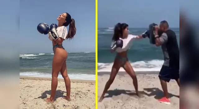 Ivana Yturbe realiza duro entrenamiento en la playa