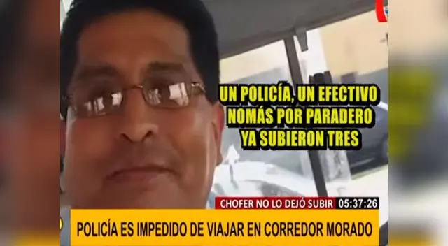 Conductor le señaló que era una nueva disposición de ProTransporte y había entrado en vigencia el último jueves Conductor le señaló que era una nueva disposición de ProTransporte y había entrado en vigencia el último jueves