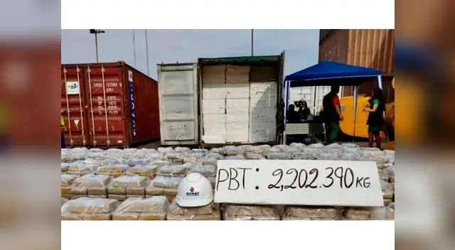 Drogas incautadas en barco del Callao