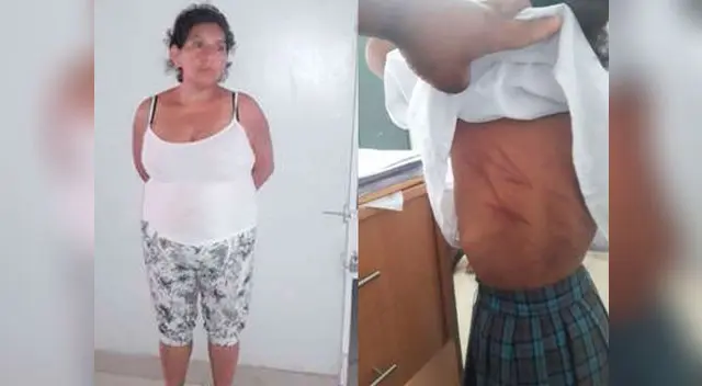 La Policía Nacional capturó a Gerarda Reyes Chicoma por golpear salvajemente a su hija porque salió mal en sus exámenes