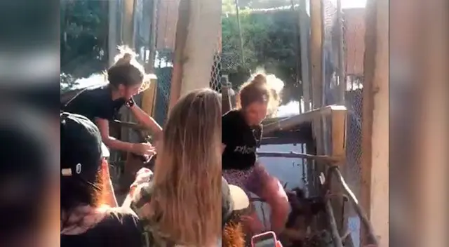 Flavia Laos visitó el zoológico de Iquitos