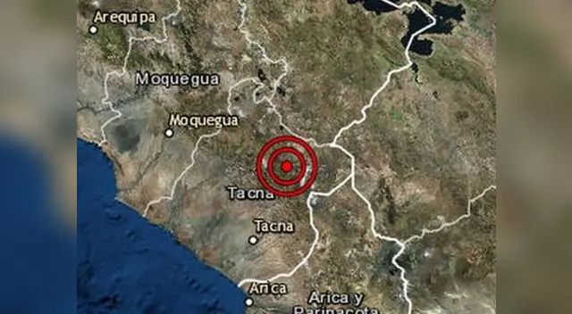 IGP detecta sismo de regular intensidad en Tacna