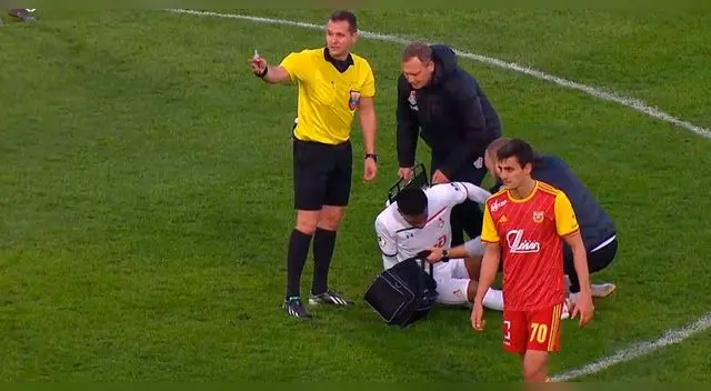 Se lesionó "Foquita" antes de terminar el primer tiempo Se lesionó "Foquita" antes de terminar el primer tiempo