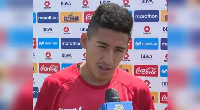 Andy Polar mientras declaraba a la prensa Andy Polar mientras declaraba a la prensa