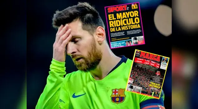 Prensa española destruye al Barcelona tras quedar eliminado por Champions League