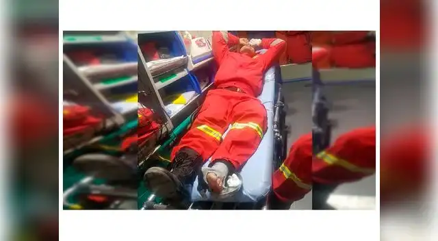 Bombero herido no fue atendido en ESsalud