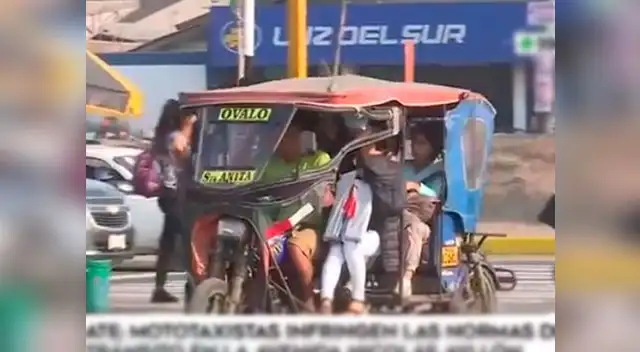 Mototaxis infringen normas de tránsito 