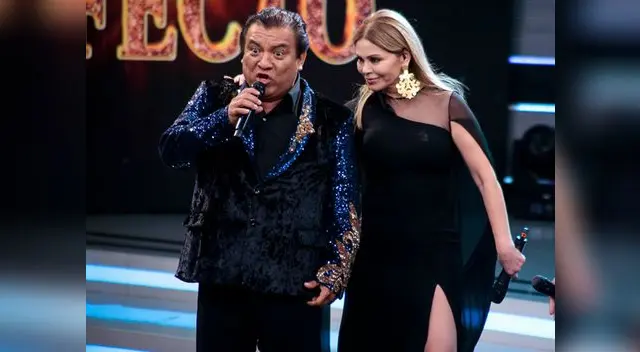 Manolo Rojas en es escenario de Gisela Valcárcel