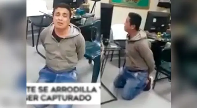 Delincuente llora y pide de rodillas que no sea encarcelado Delincuente llora y pide de rodillas que no sea encarcelado