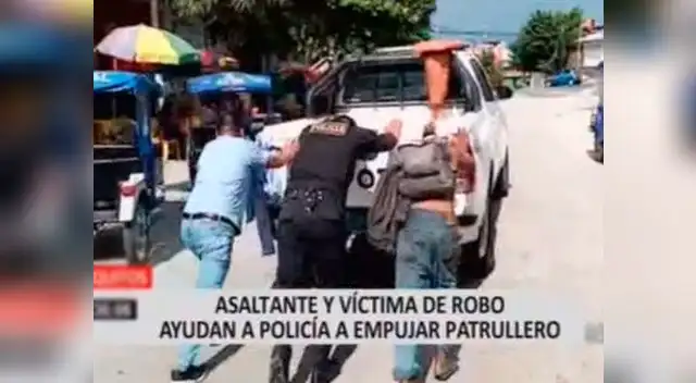 Asaltante y víctima de robo ayudan a policía Asaltante y víctima de robo ayudan a policía