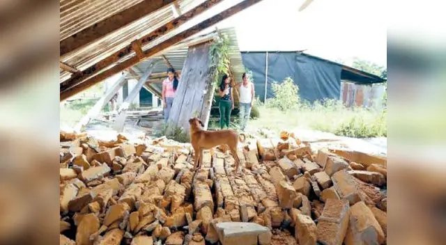 Decenas de viviendas se cayeron durante el movimiento telúrico