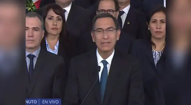 Martín Vizcarra durante su mensaje a la Nación