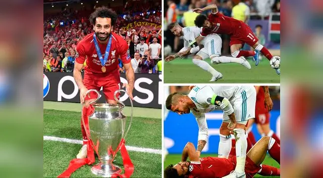 Una falta de Sergio Ramos produjo la lesión del egipcio, quien no pudo jugar gran parte de la anterior final