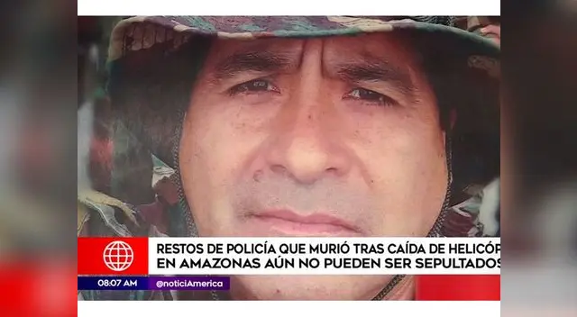 Deudos de policía fallecido en accidente de helicóptero reclaman su cuerpo