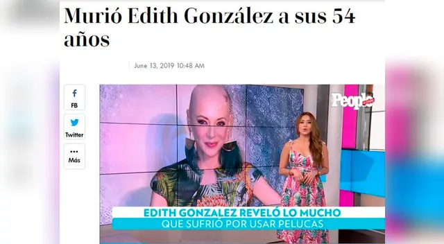 El mundo llora partida de Edith González