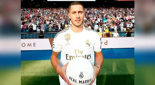 Eden Hazard fue presentado en el Real Madrid con el Santiago Bernabéu repleto Eden Hazard fue presentado en el Real Madrid con el Santiago Bernabéu repleto