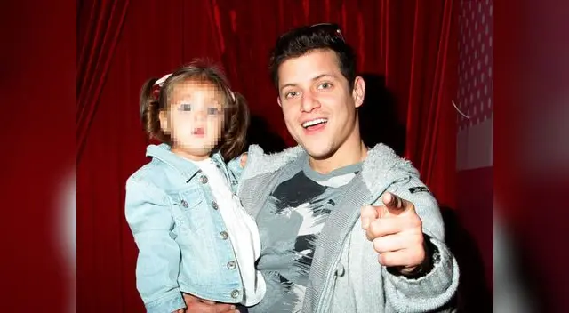 Gino Pesaressi celebró el Día del Padre al lado de su menor hija