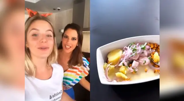 Thaísa Leal y María Pía Copello se lucen juntas preparando un ceviche Thaísa Leal y María Pía Copello se lucen juntas preparando un ceviche
