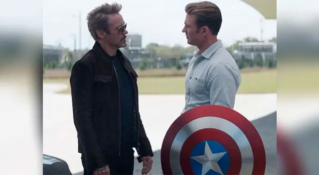 Robert Downey Jr. junto a Chris Evans