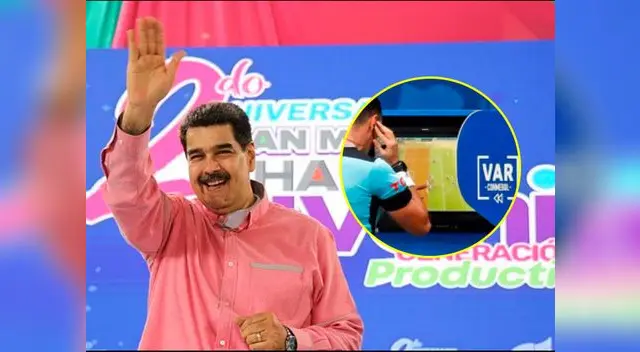Nicolás Maduro agradece al VAR por anular goles de Perú y Brasil ante Venezuela Nicolás Maduro agradece al VAR por anular goles de Perú y Brasil ante Venezuela