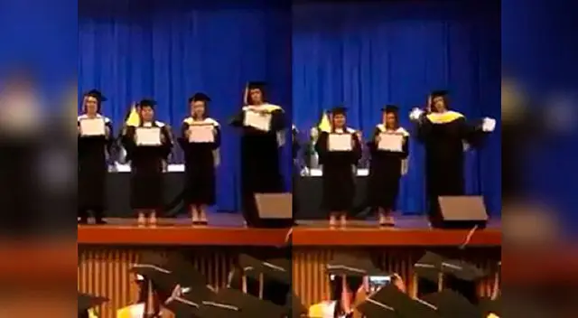 Universitario rompe documento de bachiller Universitario rompe documento de bachiller