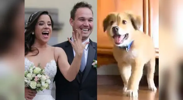 George Forsyth y Vanessa Terke junto a su perro. George Forsyth y Vanessa Terke junto a su perro.