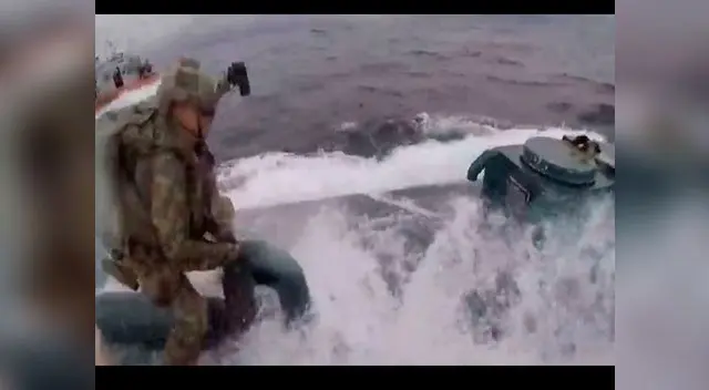 Mediante un video la Guardia Costera de Estados Unidos, mostró el momento exacto de la intervención