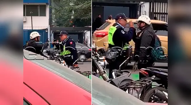 El policía perdió los papeles y comenzó a empujar al trabajador municipal El policía perdió los papeles y comenzó a empujar al trabajador municipal