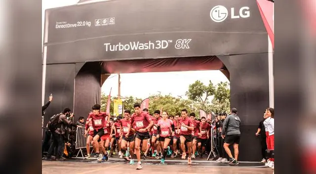 Ulises Martín y Jovana De la Cruz  resultaron unos de los triunfadores de la carrera LG  TurboWash 3D 8K 