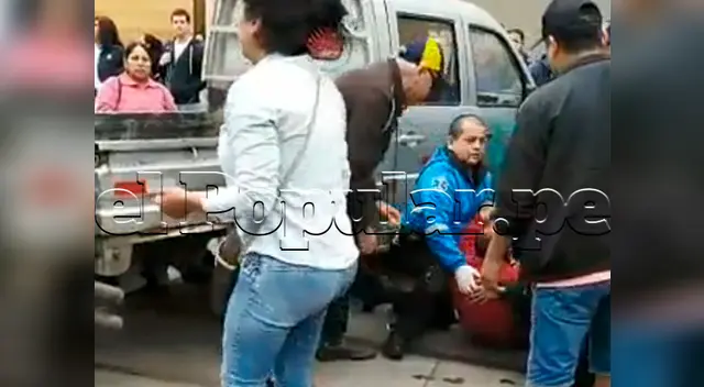 El cambista habría sido seguido por los sujetos, quienes llevaban casacas con el logo de Papa Johns