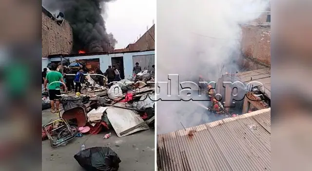 Incendio en presunto almacén informal de reclicladores Incendio en presunto almacén informal de reclicladores