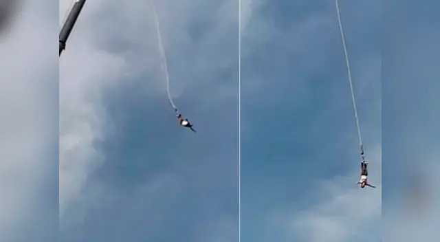 El hombre se lanzó al vacío sin imaginar que la cuerda de su tobillo se soltaría