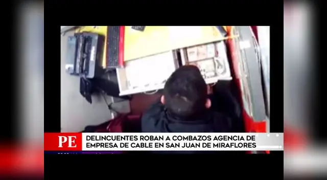 Asaltan local de cable con comba y se lleven nueve mil soles Asaltan local de cable con comba y se lleven nueve mil soles