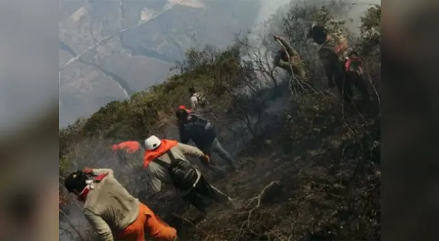 Incendio forestal en Kuélap lleva varias horas
