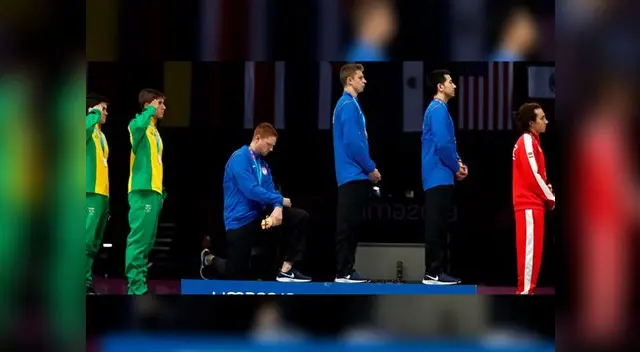 Lima 2019: atleta de EE.UU. recibió medalla de rodillas en protesta al racismo en el gobierno de Donald Trump Lima 2019: atleta de EE.UU. recibió medalla de rodillas en protesta al racismo en el gobierno de Donald Trump
