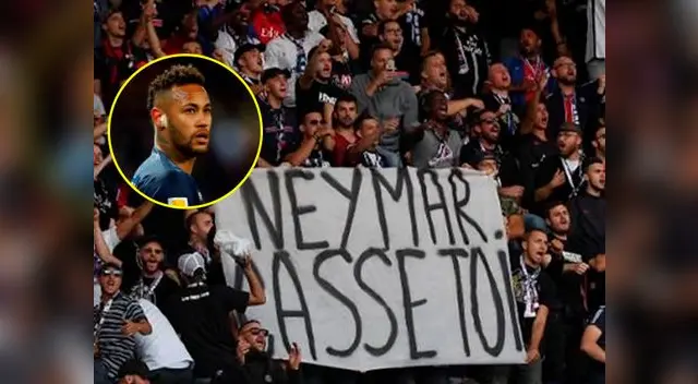 "Neymar, vete": Hinchas del PSG colgaron banderas en contra del brasileño