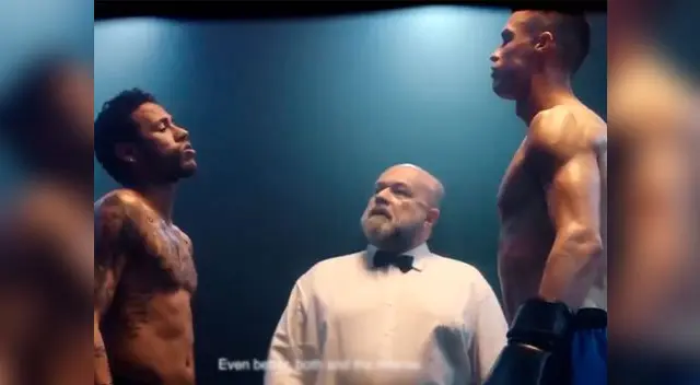 Cristiano Ronaldo y Neymar se enfrentan en comercioal de TV