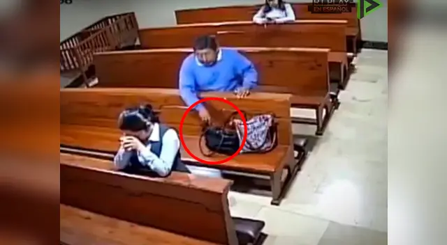 La víctima rezaba en una banca cuando el sujeto sacó el celular de su cartera