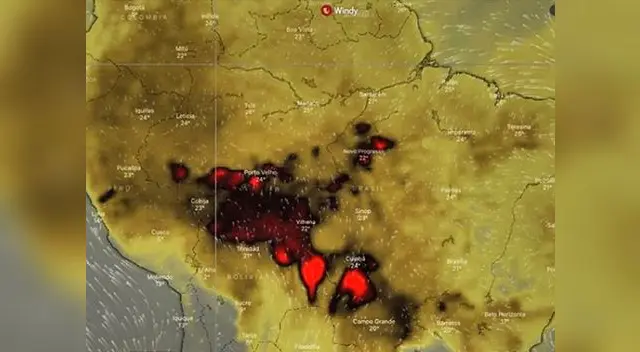 Incendio forestal amenaza con desaparecer la Amazonía de Brasil 