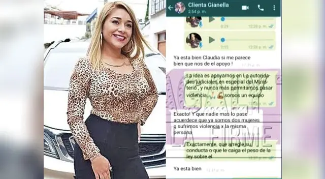 Abogada muestra chats de conversación con Gianella Ydoña Abogada muestra chats de conversación con Gianella Ydoña