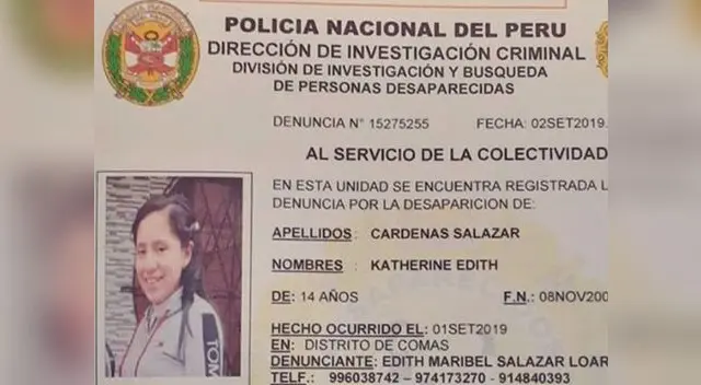 Policía emitió nota de alerta