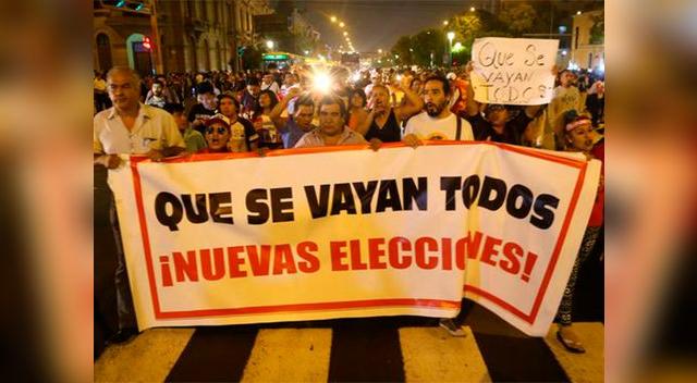 Realizarán marcha de adelanto de elecciones en Plaza San Martín Realizarán marcha de adelanto de elecciones en Plaza San Martín
