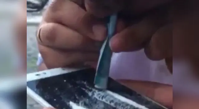 Escolares se graban inhalando cocaína